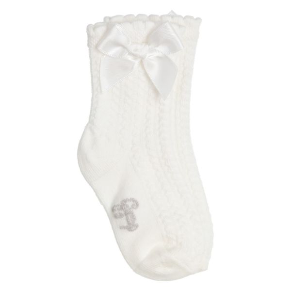 Festliche Baby Trachten-Socken in Creme-Weiss - Mädchen Socken von GYMP