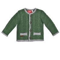 Trachtenjacke in Grün-Grau für Baby Mädchen und Jungen - Strickjacke von Bondi