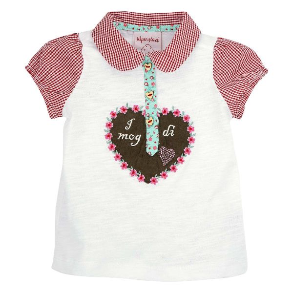 Trachten-Shirt Alpenherz für Baby Mädchen, Bondi Kinder Trachtenbluse