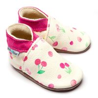 Baby-Schuhe in Creme-Pink, Krabbelschuhe für Babymädchen