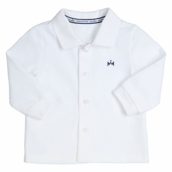 Baby-Hemd in Weiß-Blau - perfekt für eine Jungen Taufe! GYMP