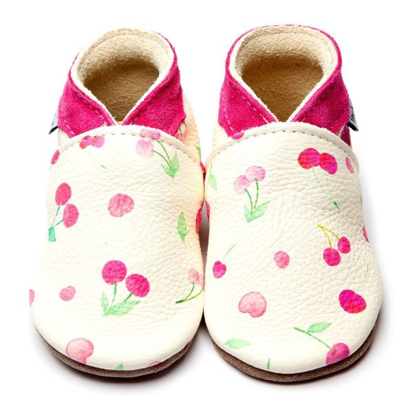 Baby-Schuhe in Creme-Pink, Krabbelschuhe für Babymädchen
