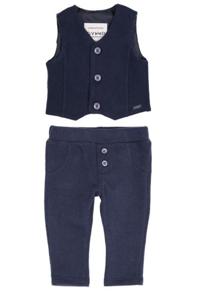 Taufanzug für Baby Jungen in dunklem Blau, sportlich, festlich, Babyanzug 2 teilig von GYMP