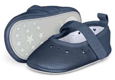 Sterntaler Baby-Schuhe "Herzchen" in Marine-Blau zur Taufe für Mädchen und Jungen