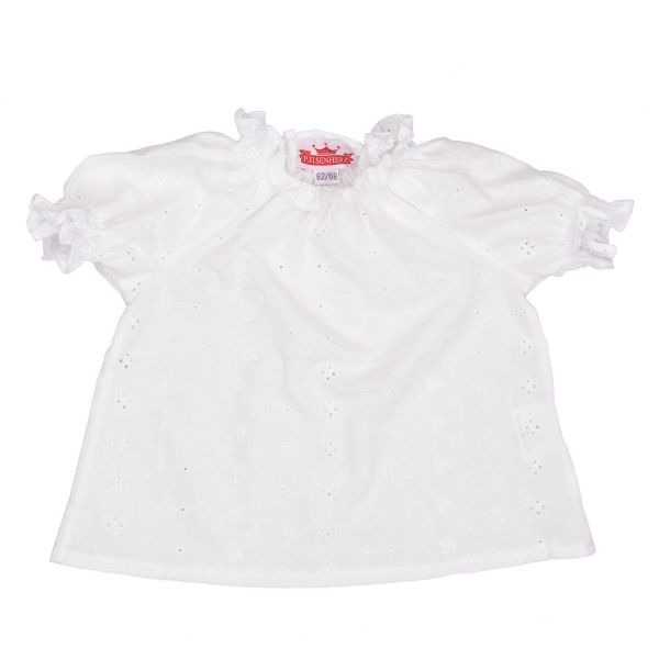 Trachten-Bluse in Weiß für Baby Mädchen von P. Eisenherz 