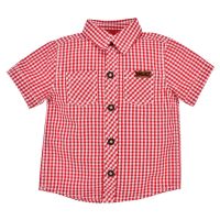Trachtenhemd für Baby Jungen "Held" - rot-weiss kariertes Hemd von Bondi Trachten