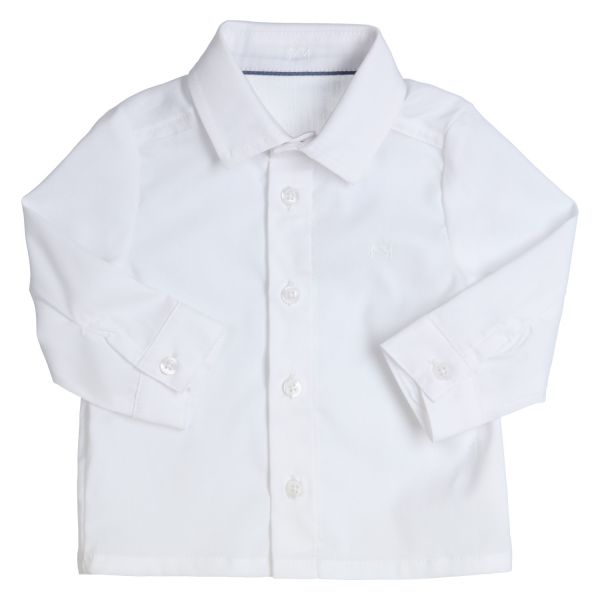 Baby-Hemd Lou in Weiß - festliches Kinder-Hemd, perfekt für Jungen Taufe, Hochzeiten und Feste, GYMP 